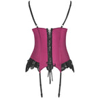 Ensemble 2 pièces corset et string en dentelle — détail texture surface