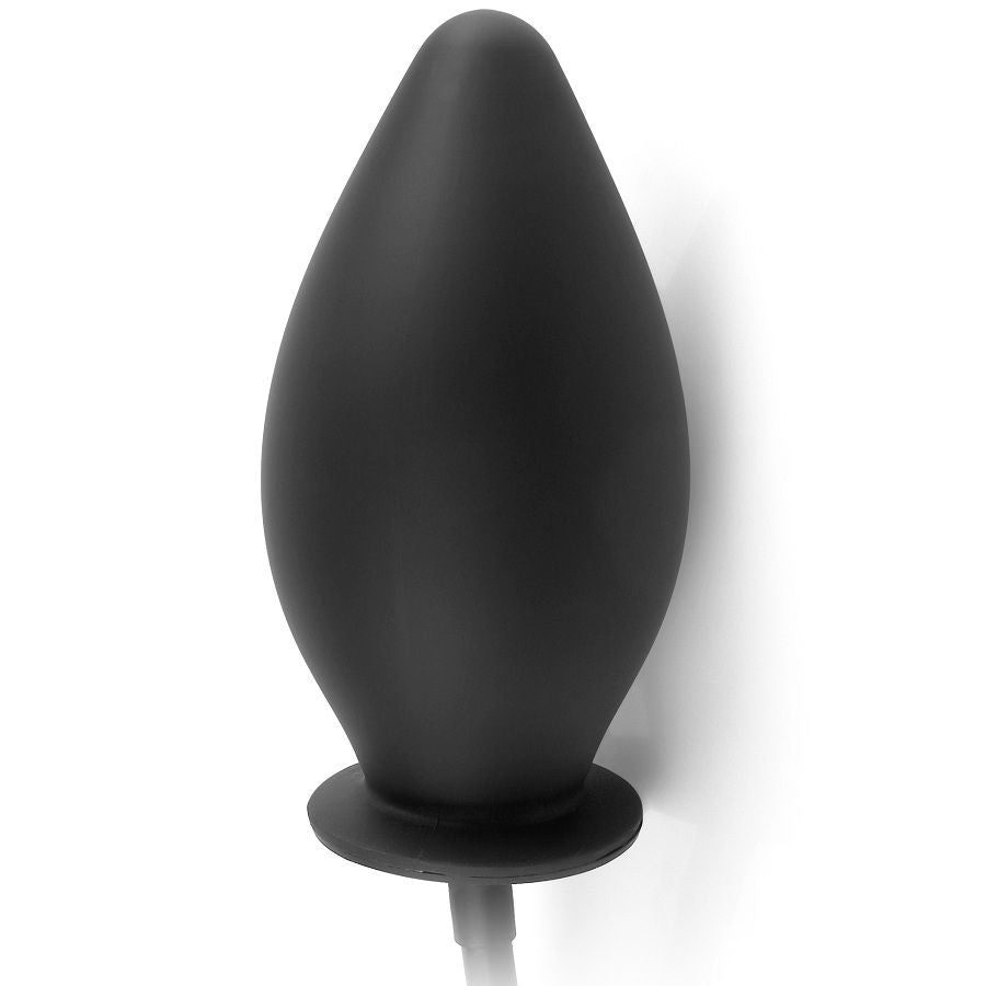 Plug anal gonflable en silicone à pompe — vue de profil