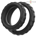 Anneau pénien double en silicone noir — vue principale