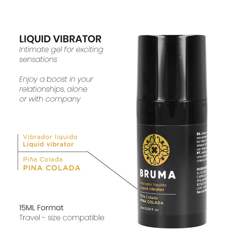 Gel sensation vibration saveur pina colada — vue de profil