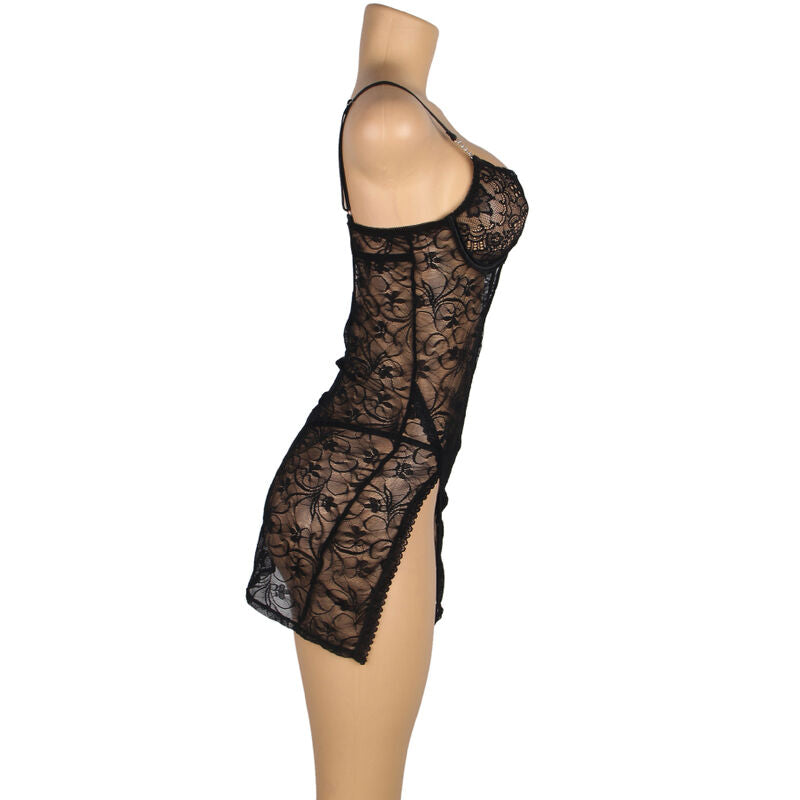 Babydoll Subblime dentelle à bretelles réglables Noir