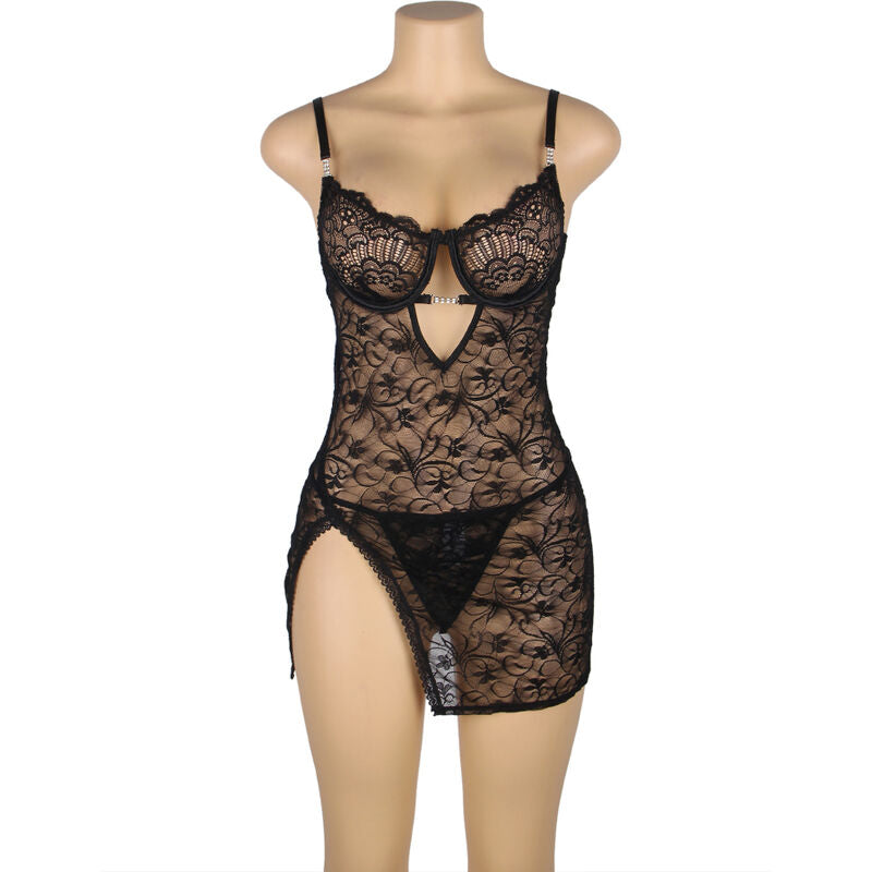 Babydoll Subblime dentelle à bretelles réglables Noir