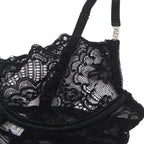 Babydoll Subblime dentelle à bretelles réglables Noir