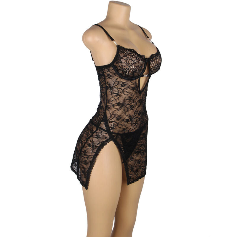 Babydoll Subblime dentelle à bretelles réglables Noir