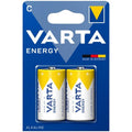 Blister Varta Energy de 2 piles C alcalines LR14 1,5V au gabarit moyen, energie durable pour appareils energivores et accessoires demandant une grosse autonomie.
