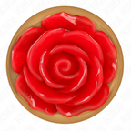 Plug anal métal orné d'une rose rouge — comparatif dimensionnel 3