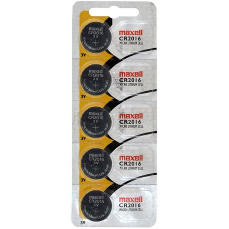 Blister de 5 piles bouton lithium CR2016 3V — vue principale
