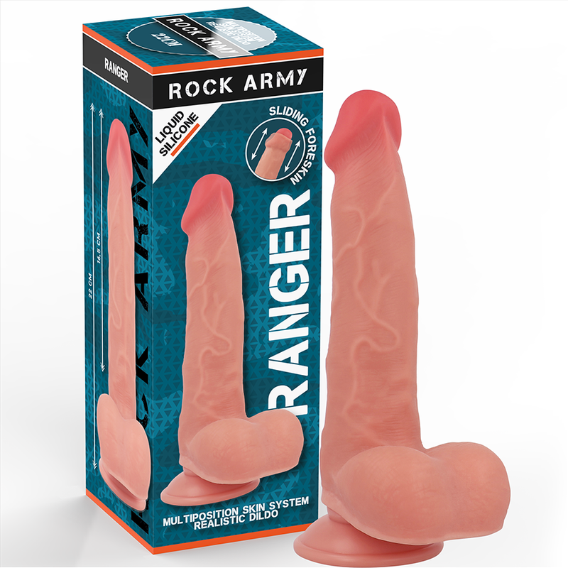 Gode réaliste silicone double densité à ventouse — finition matière