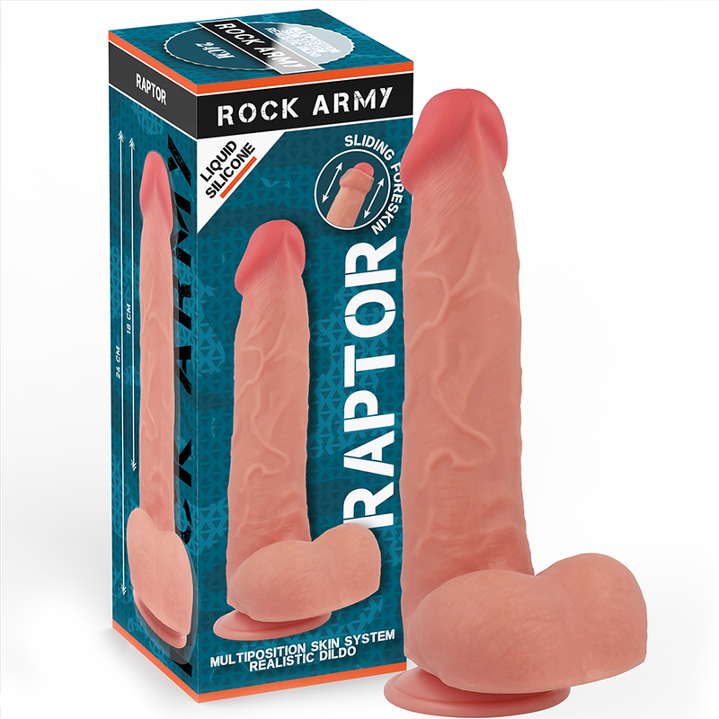 Gode réaliste silicone double densité à ventouse — vue de profil 2