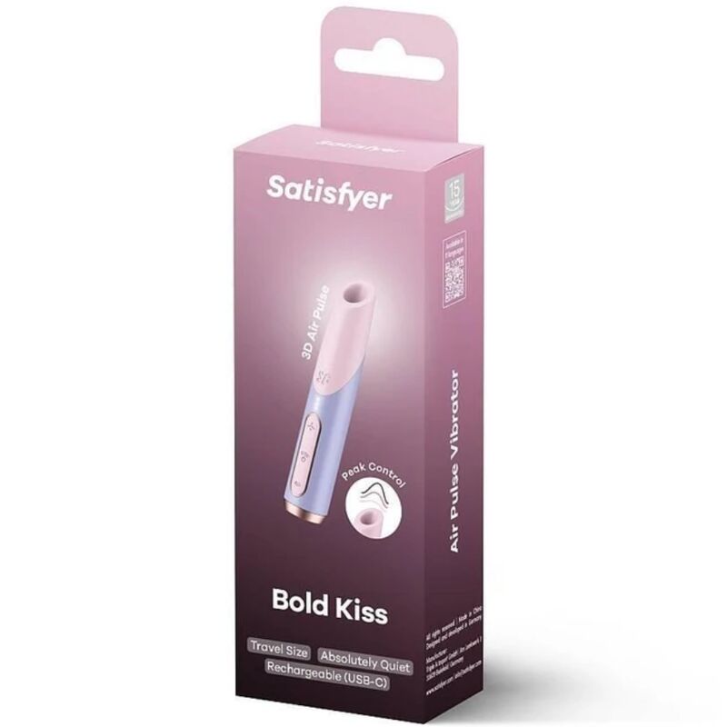 Stimulateur clitoridien à ondes d'air rose et violet — détail produit