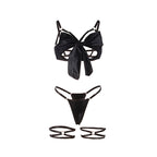 Ensemble soutien-gorge ouvert, string et jarretelles — détail design 2
