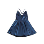 Robe Subblime à bretelles en cuir Bleu