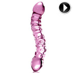 Gode en verre double face texturé point G — vue principale