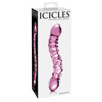 Gode en verre double face texturé point G — détail produit