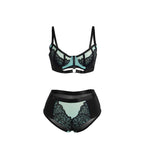 Ensemble lingerie dentelle et résille push-up — vue principale 3
