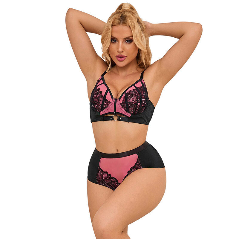 Ensemble lingerie dentelle et résille push-up — comparatif dimensionnel 4