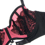 Ensemble lingerie dentelle et résille push-up — vue rapprochée 2