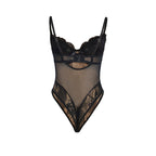 Body dentelle ouvert effet push-up — détail texture surface