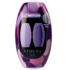 Etui Pretty Love Athena Eros camouflage violet presentant le masturbateur double entree, gaine souple a relief losange en silicone reversible.