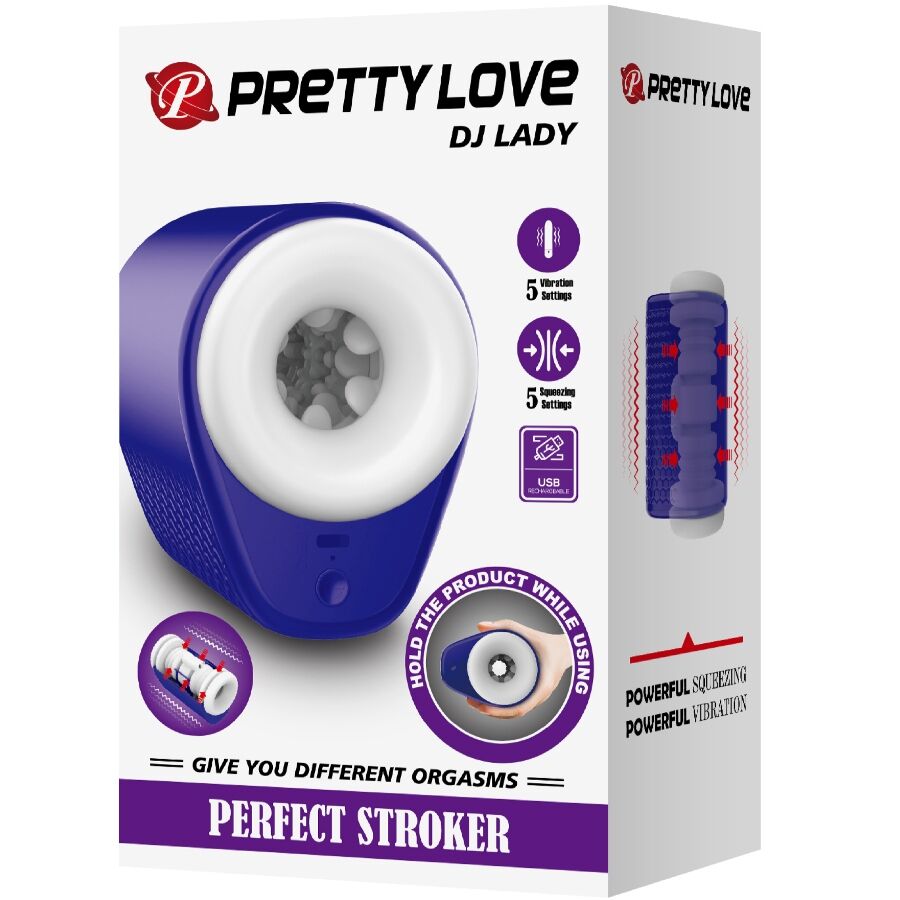 pretty love masturbateur pour homme dj lady avec vibration 5 reglages violet
