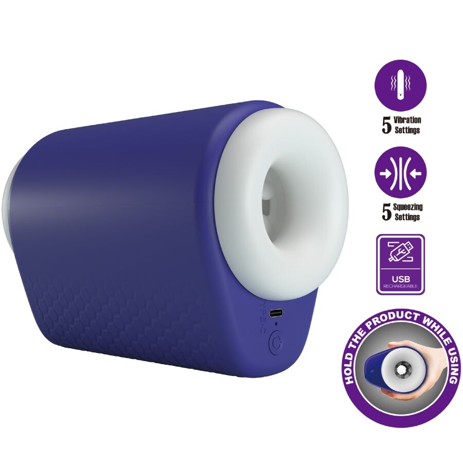 Masturbateur automatique vibrant à ventouse — angle alternatif