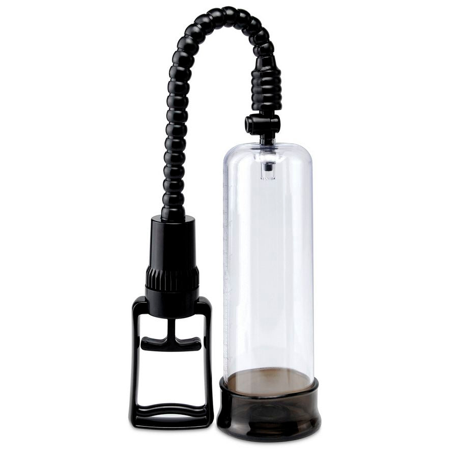 Pompe a penis Pump Worx a large ouverture et gachette EZ-Grip, cylindre transparent et valve de relachement rapide pour suivre et controler l'effet de succion.