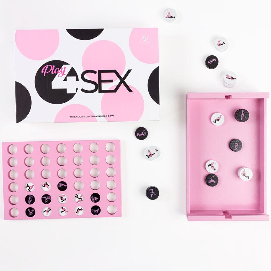 Jeu de stratégie coquin play4sex en bois — vue de profil