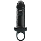 Manchon pénien vibrant noir réaliste — détail produit