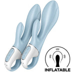 Vibromasseur lapin gonflable en silicone à pompe — détail produit