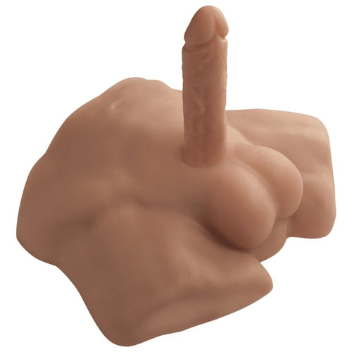 Torse masculin réaliste en silicone teinte caramel format compact