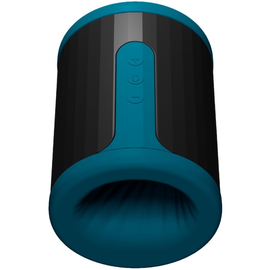Masturbateur masculin connecté à crêtes silicone — détail texture surface