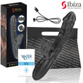 Rabbit Ibiza noir avec son coffret, câble de charge USB, sachet de lubrifiant Waterfeel et sac cadeau de la marque