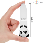 Mini vibromasseur bullet panda en silicone rechargeable — vue de profil