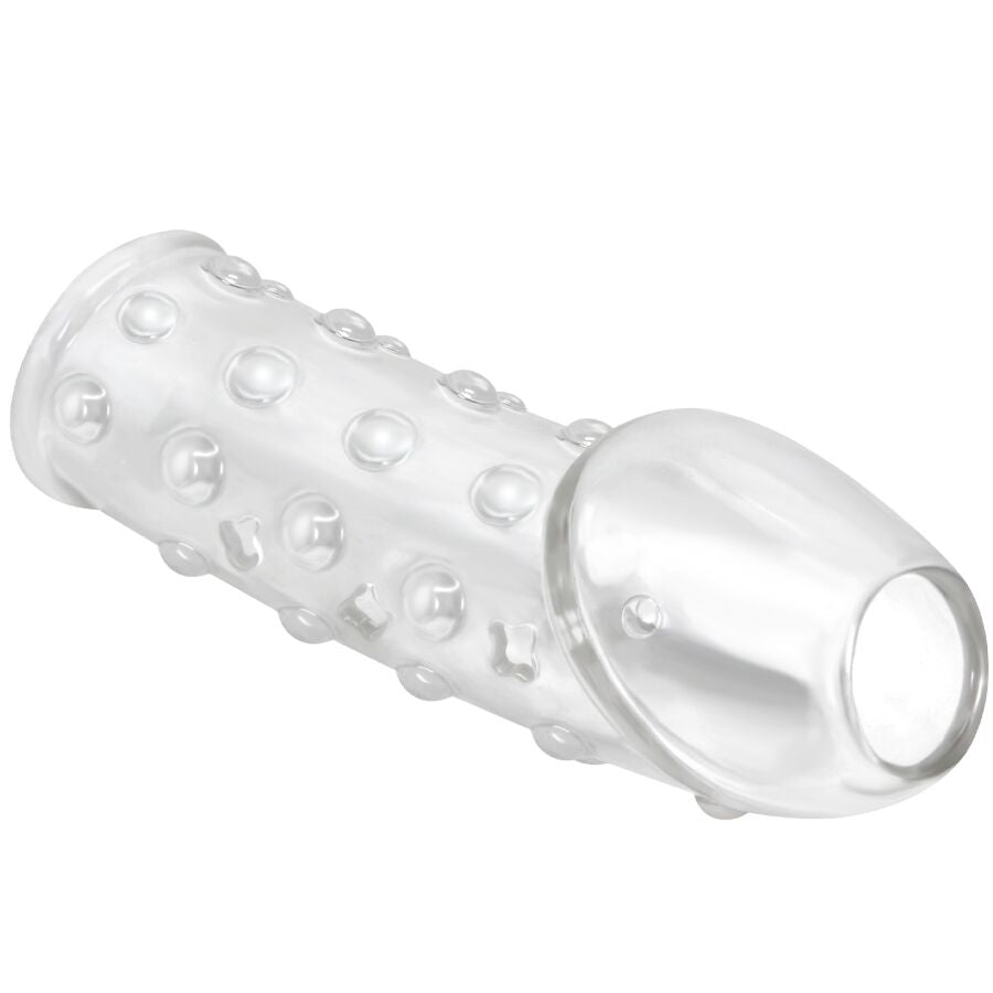 Manchon de pénis serré et volumisant transparent