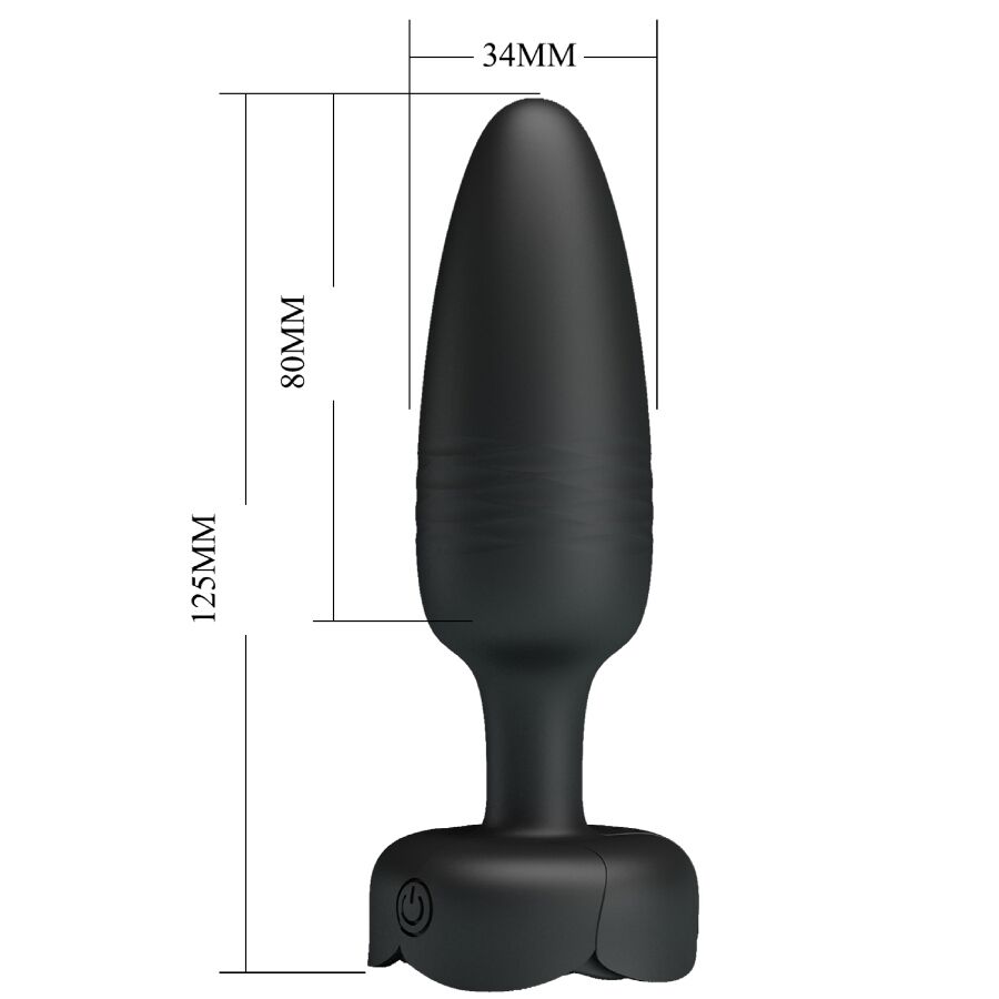 Tarion Pretty Love plug anal avec lumière led noir 12,5 cm