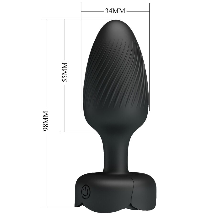 Tarion Pretty Love plug anal avec lumière led noir 12,5 cm