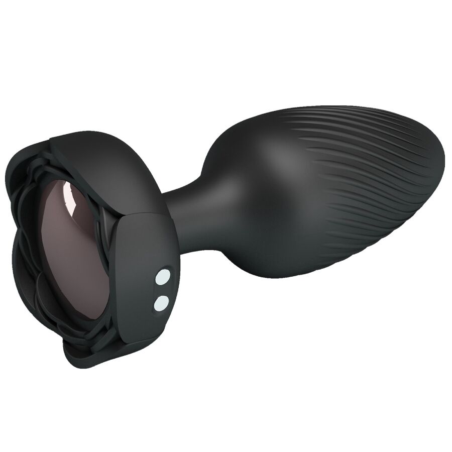 Tapón anal Tarion Pretty Love con luz LED, negro, 12,5 cm