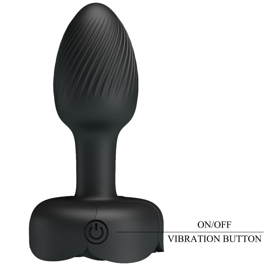 Tapón anal Tarion Pretty Love con luz LED, negro, 12,5 cm