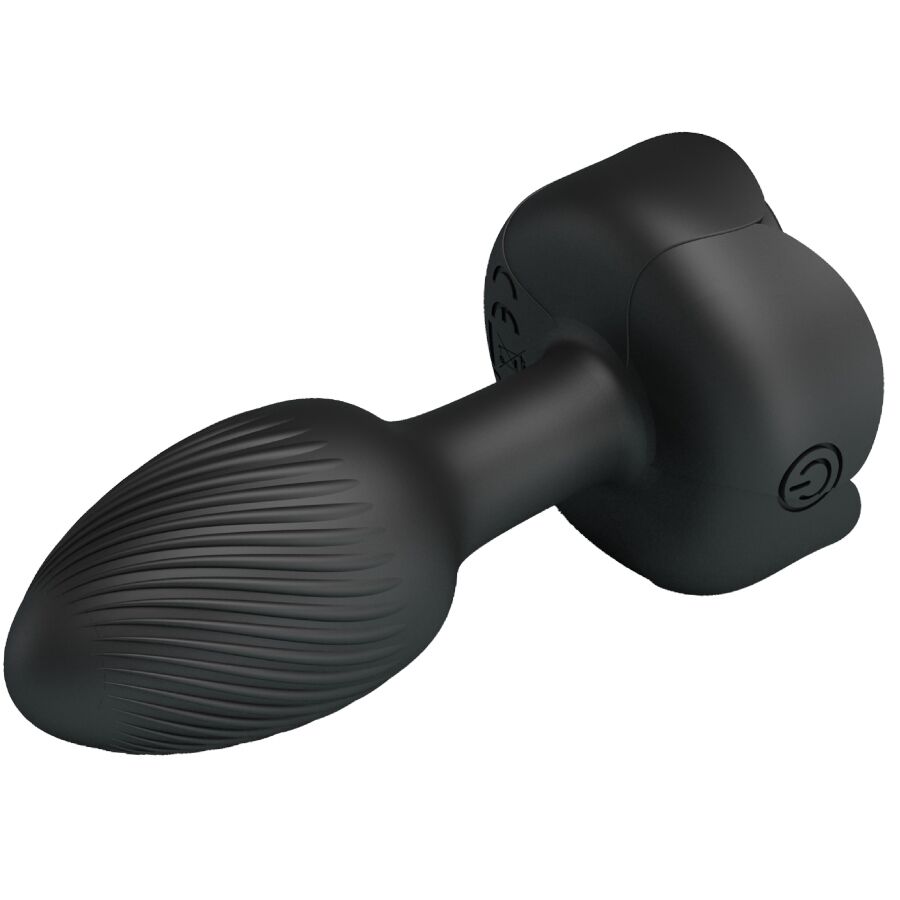 Tapón anal Tarion Pretty Love con luz LED, negro, 12,5 cm