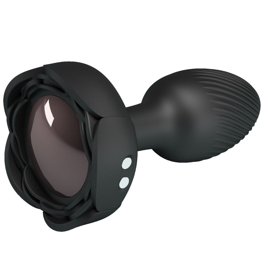 Tapón anal Tarion Pretty Love con luz LED, negro, 12,5 cm
