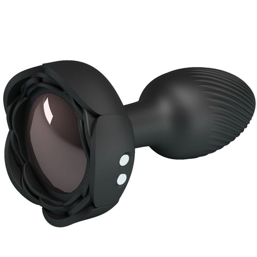 Plug anal olman avec lumière led noir 8,8 CM