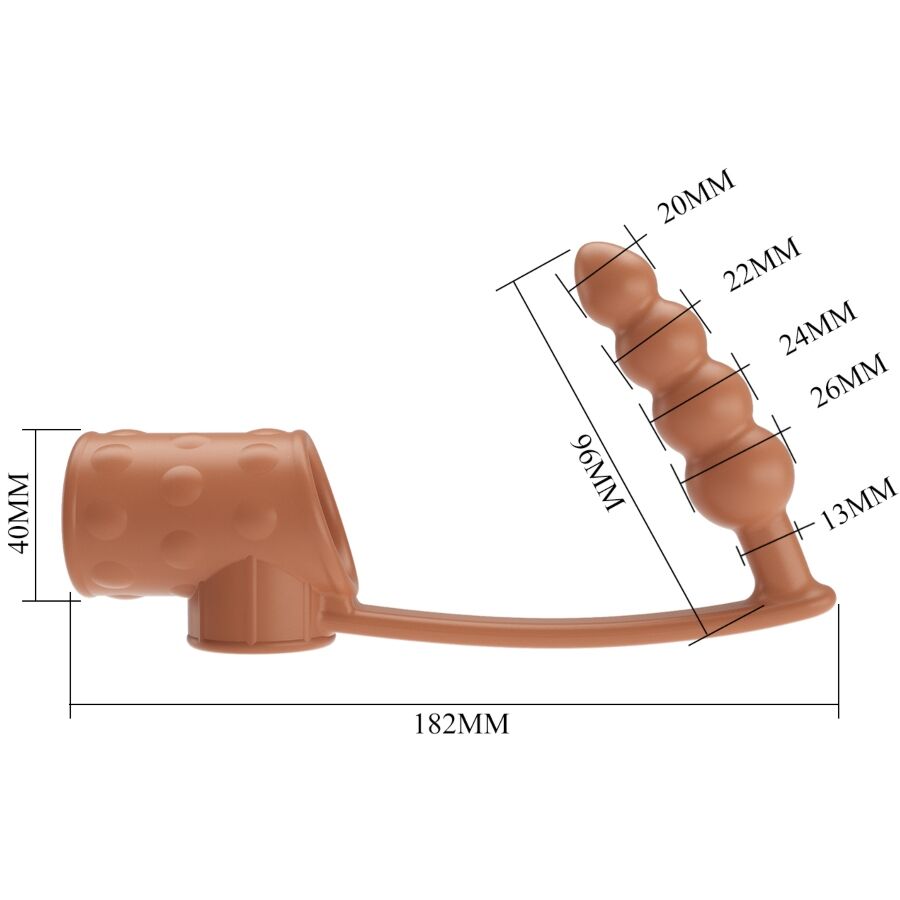 Manchon pénis avec plug anal