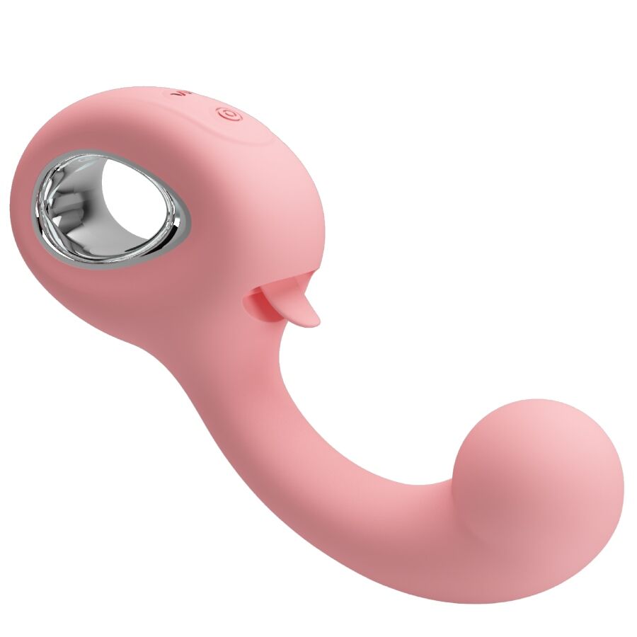 Vibrateur point G + stimulateur de clitoris erynnyes 10 vibrations rose