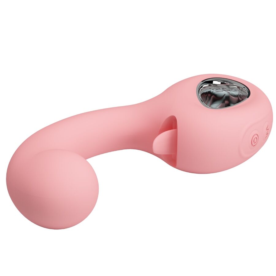 Vibrateur point G + stimulateur de clitoris erynnyes 10 vibrations rose