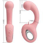 Vibrateur point G + stimulateur de clitoris erynnyes 10 vibrations rose