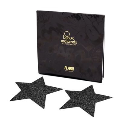 Capuchons de téton noir avec paillettes Flash — détail produit