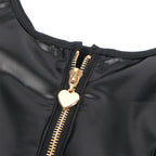 Nuisette Subblime 957667 similicuir avec fermeture éclair en cœur Rouge L/XL