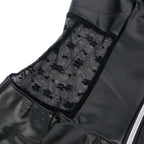 Ensemble effet cuir et dentelle avec porte-jarretelles — détail design 2