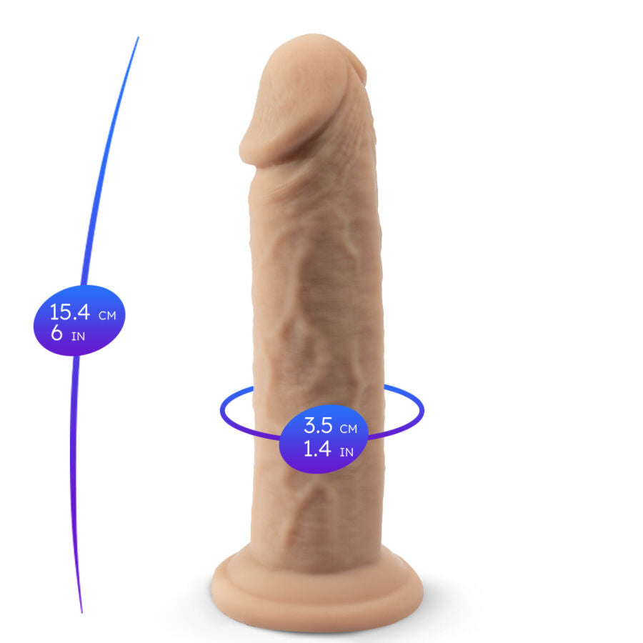 Gode réaliste en silicone avec base ventouse — vue de dos