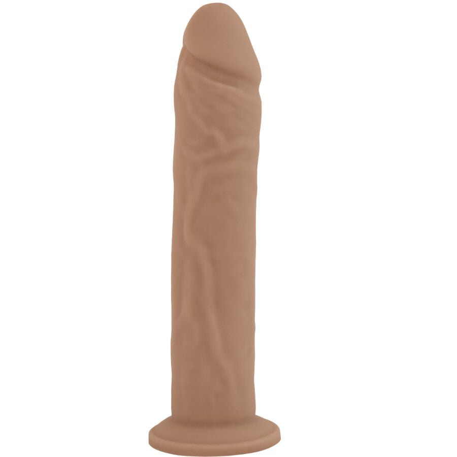 Gode réaliste silicone liquide grand format ventouse — détail texture surface